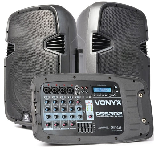 Vonyx PSS302 10″ Portable PA System with Bluetooth 300W