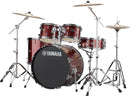 YAMAHA RYDEEN DRUMKIT FUSION PLUS WITH CYMBALS. BURGUNDY GLITTER