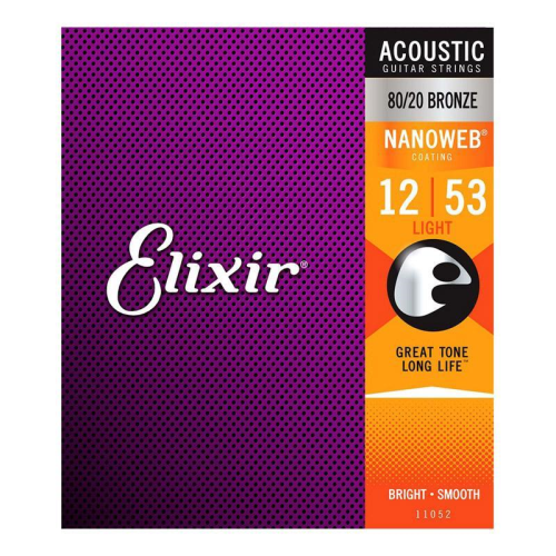 ELIXIR ACOUSTIC STRINGS NANOWEB 12-53 - 3 Pack