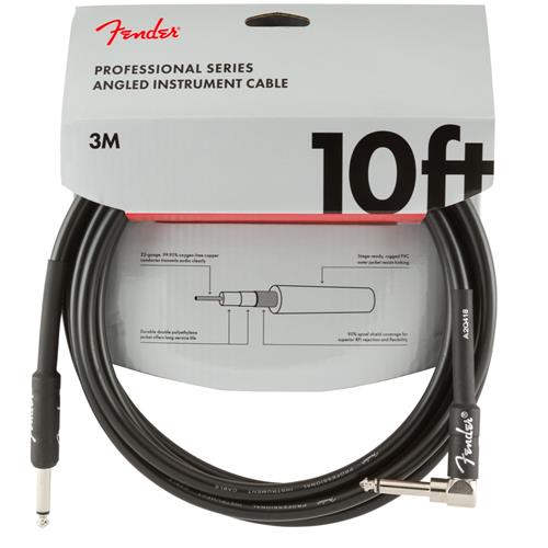 Fender 10' Professional Series Instrument Cable. Straight - Angle