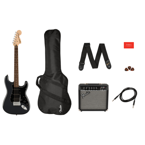 Squier Affinity Series Strat Pack HSS. Charcoal Frost Metallic