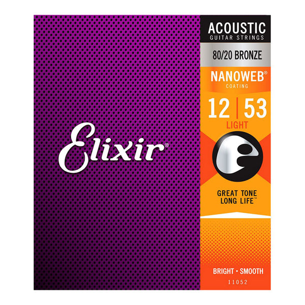 ELIXIR ACOUSTIC STRINGS NANOWEB 12-53