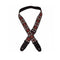 Colonial Leather Jacquard Guitar Strap Red Flower