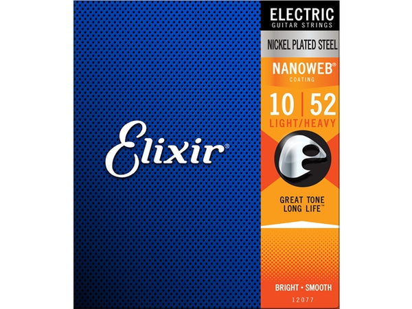 ELIXIR ELECTRIC STRINGS NANOWEB 10-52