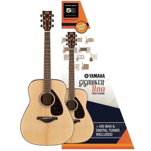 YAMAHA SOLID TOP ACOUSTIC GUITAR PACK GIGMAKERFG800