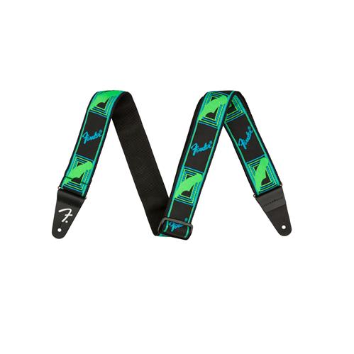 Guitar Strap Fender Neon Monogram Green/Blue