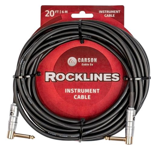 ROCKLINE 20' GUITAR CABLE R/ANGLE