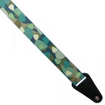 Colonial Leather Guitar Strap Pick Camo