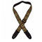 Colonial Leather Jacquard Guitar Strap Gold Flower