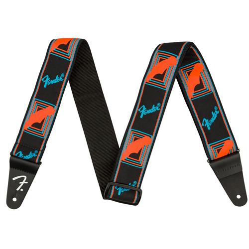 Guitar Strap Fender Neon Monogram Blue/Orange