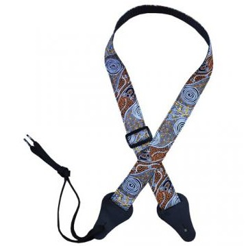 Ukulele Strap - Aboriginal Bush Camp