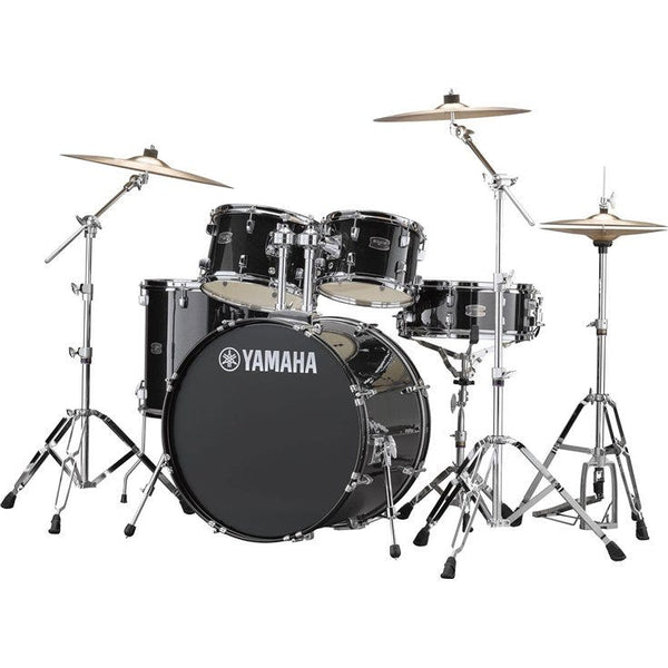 YAMAHA RYDEEN DRUM KIT & CYMBALS. BLACK GLITTER