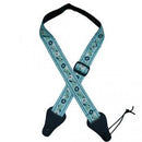 Colonial Leather Jacquard Ukulele Strap - Aqua Flower