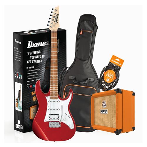 Ibanez Electric Guitar Pack With Orange Crush Amp - Candy Apple Red