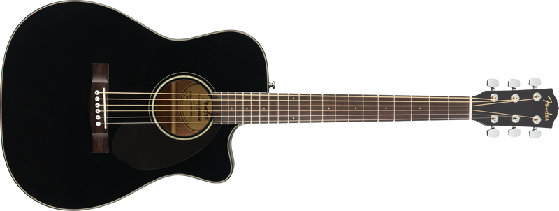 Fender CC-60SCE Concert Acoustic Guitar. Black