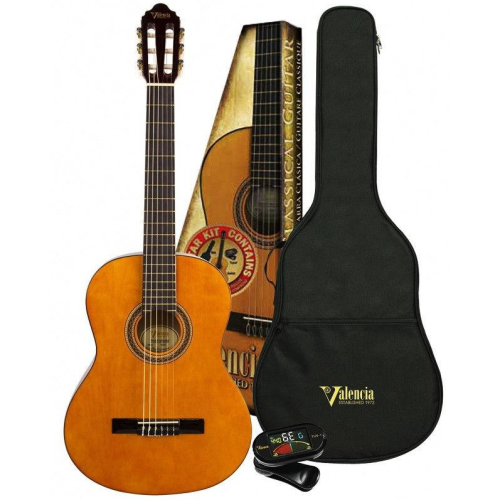 VALENCIA 4/4 CLASSICAL GUITAR INC BAG AND TUNER