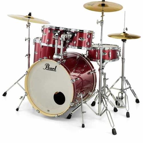 Pearl Export EXX Rock Kit with Cymbals. Black Cherry Glitter