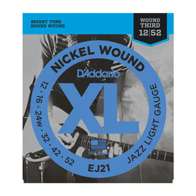 D'Addario 12-52 Electric Jazz Light Wound Third