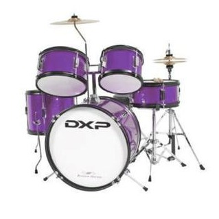 DXP 5 PIECE JUNIOR DRUM OUTFIT. PURPLE