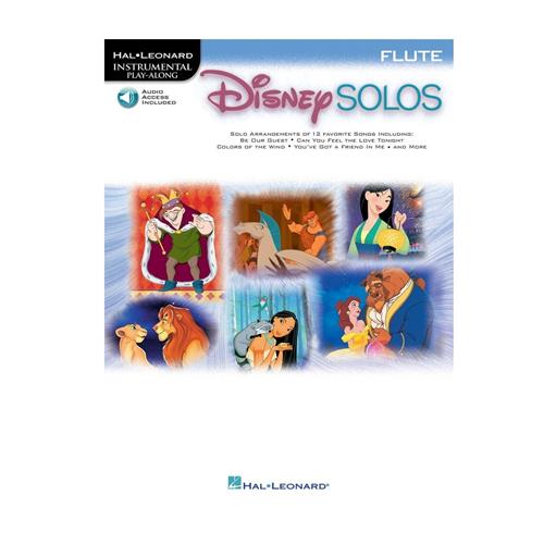 DISNEY SOLOS FLUTE BK/CD