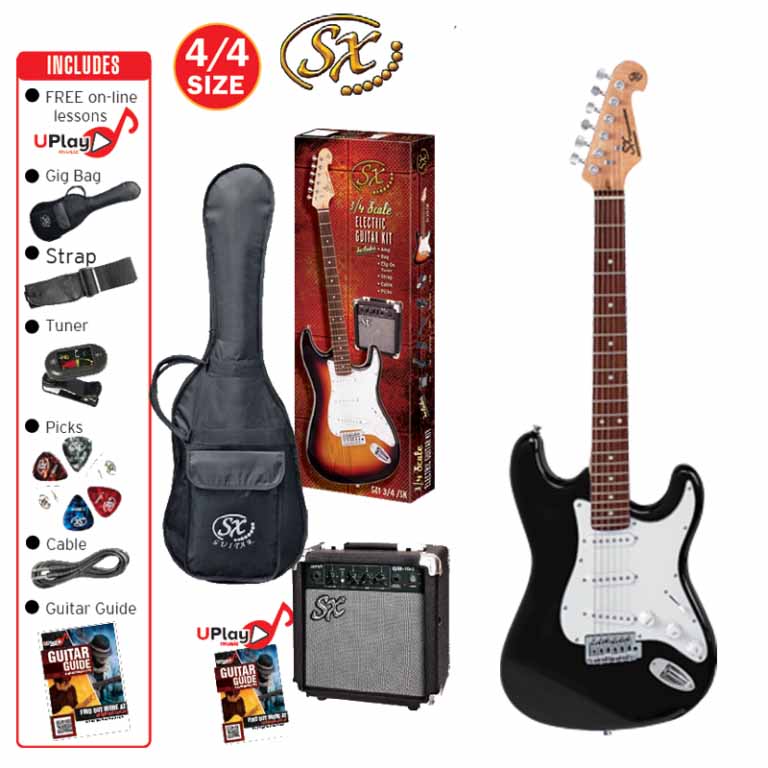 SX ELECTRIC GUITAR KIT. BLACK